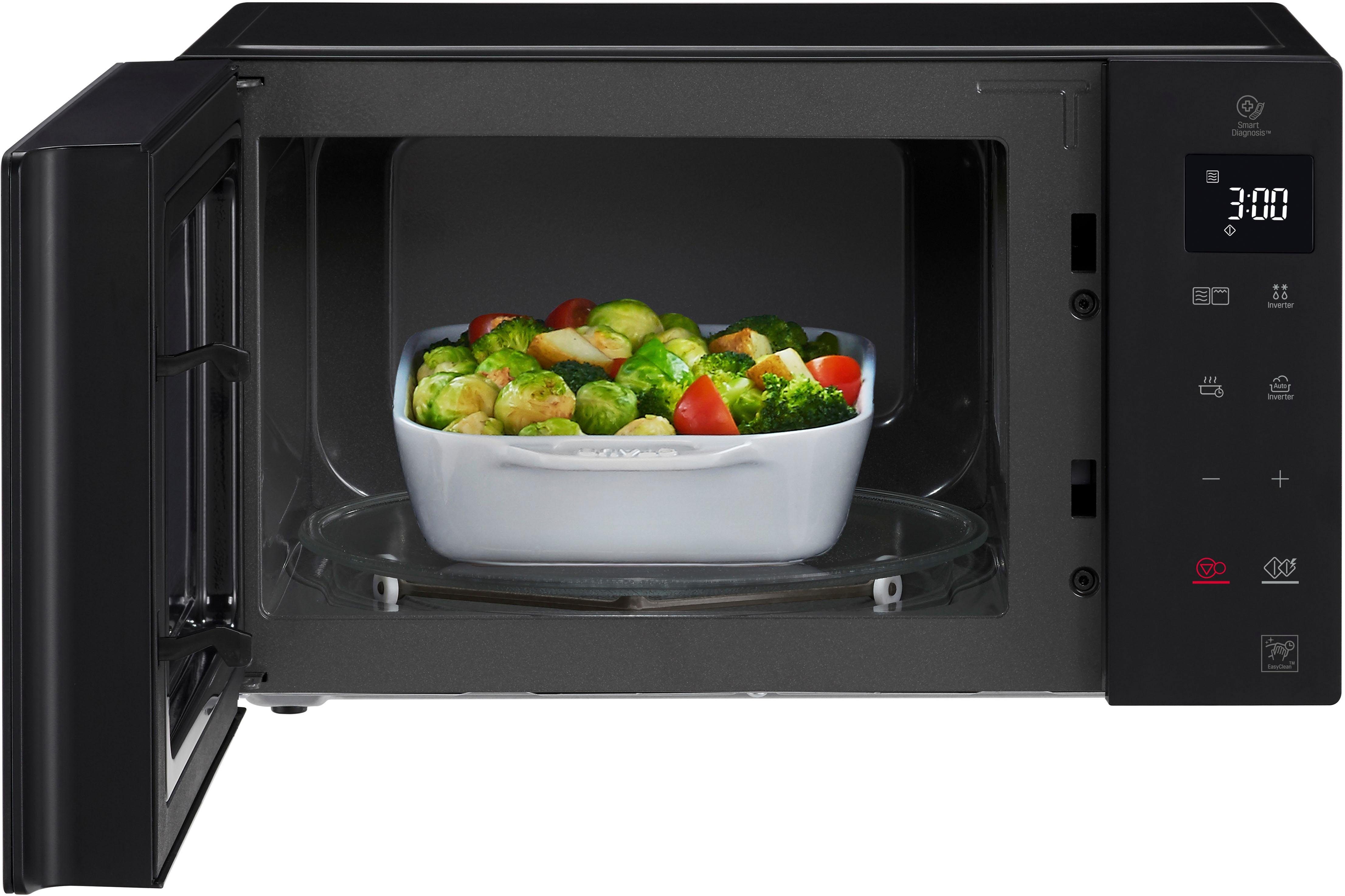 LG Mikrowelle MH 6535 GIS, Grill, 25 l, Smart Inverter Technologie, echte Glasfront