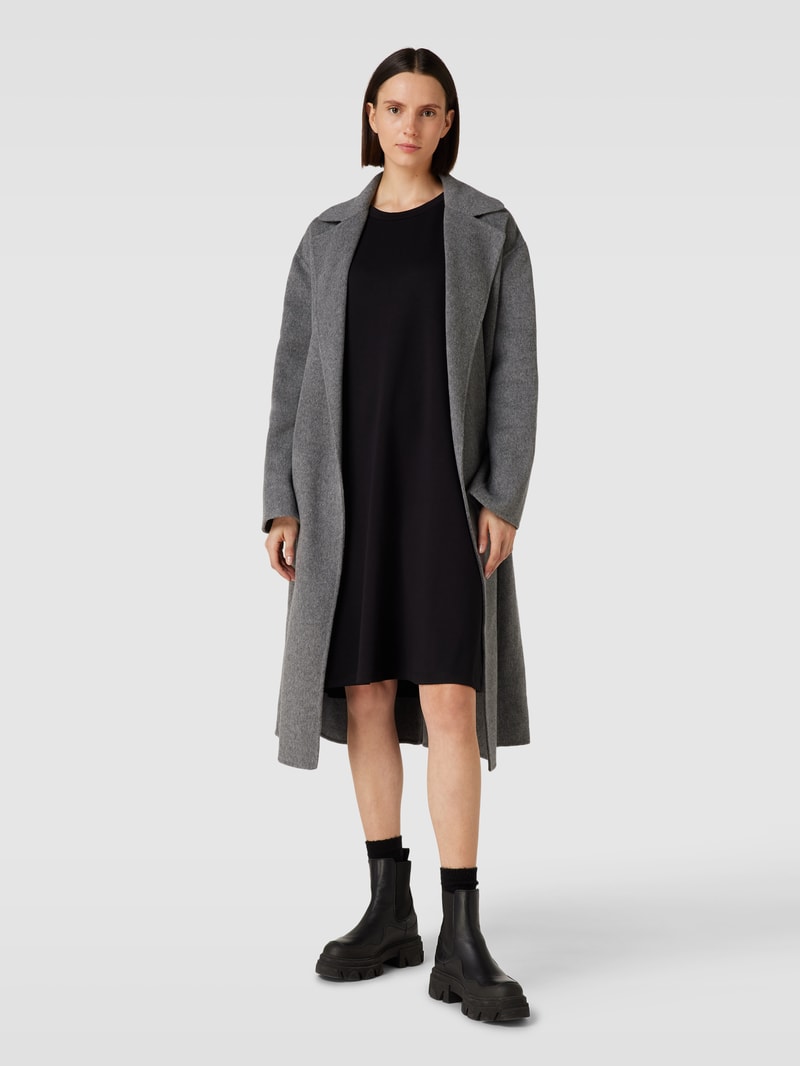 Knielanges Kleid mit 3/4-Arm Modell 'BANU' in schwarz