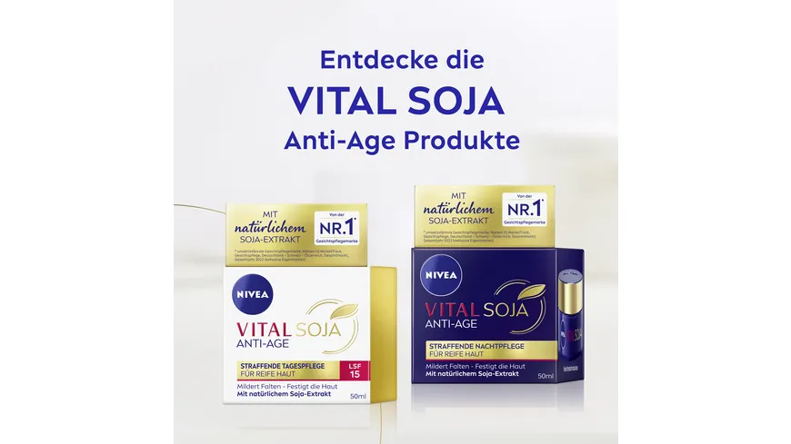 NIVEA VITAL Soja Anti-Age Straffende Nachpflege für Reife Haut 50 ml