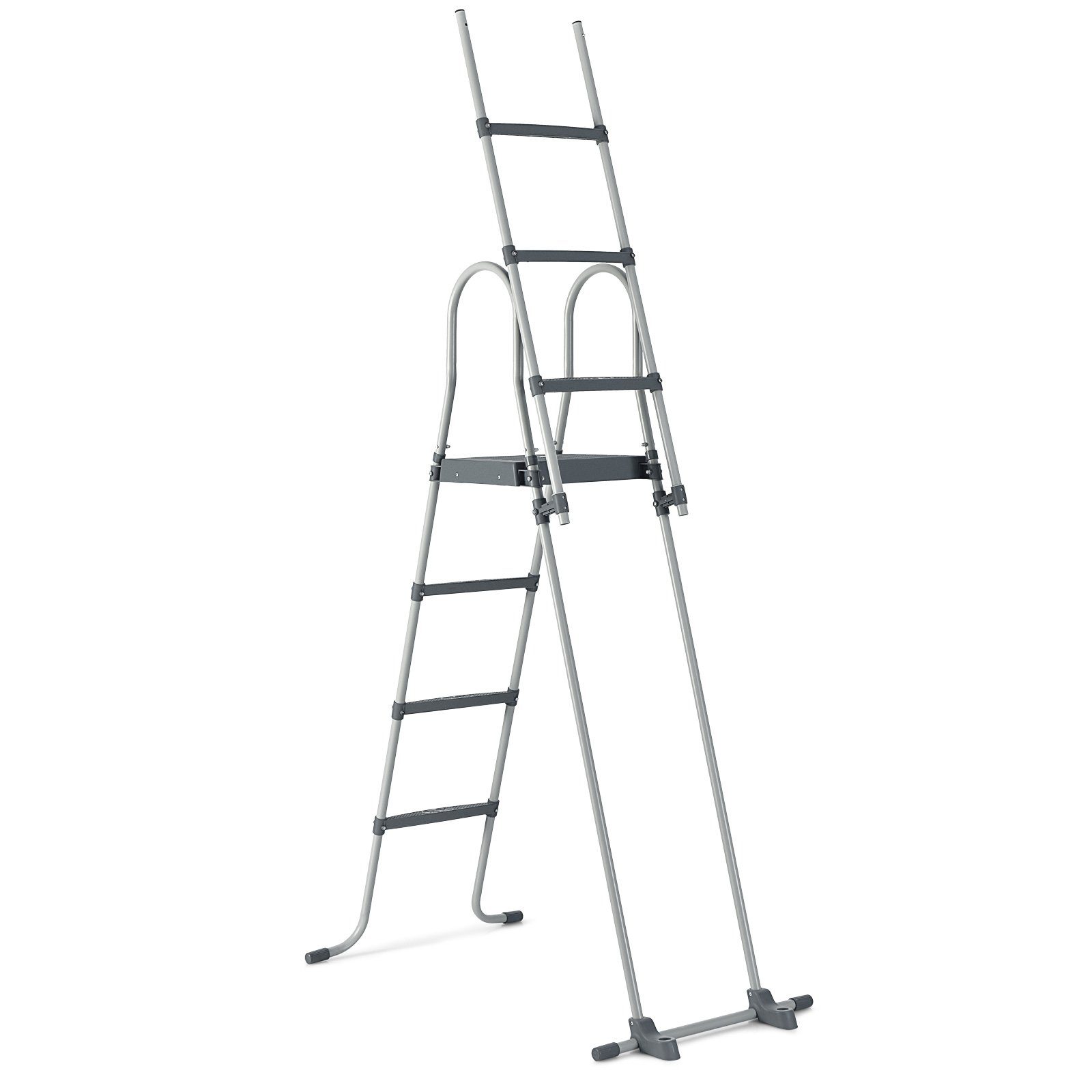 COSTWAY Poolleiter 4-Stufige Sicherheitsleiter, für Pools von 122 cm Höhe