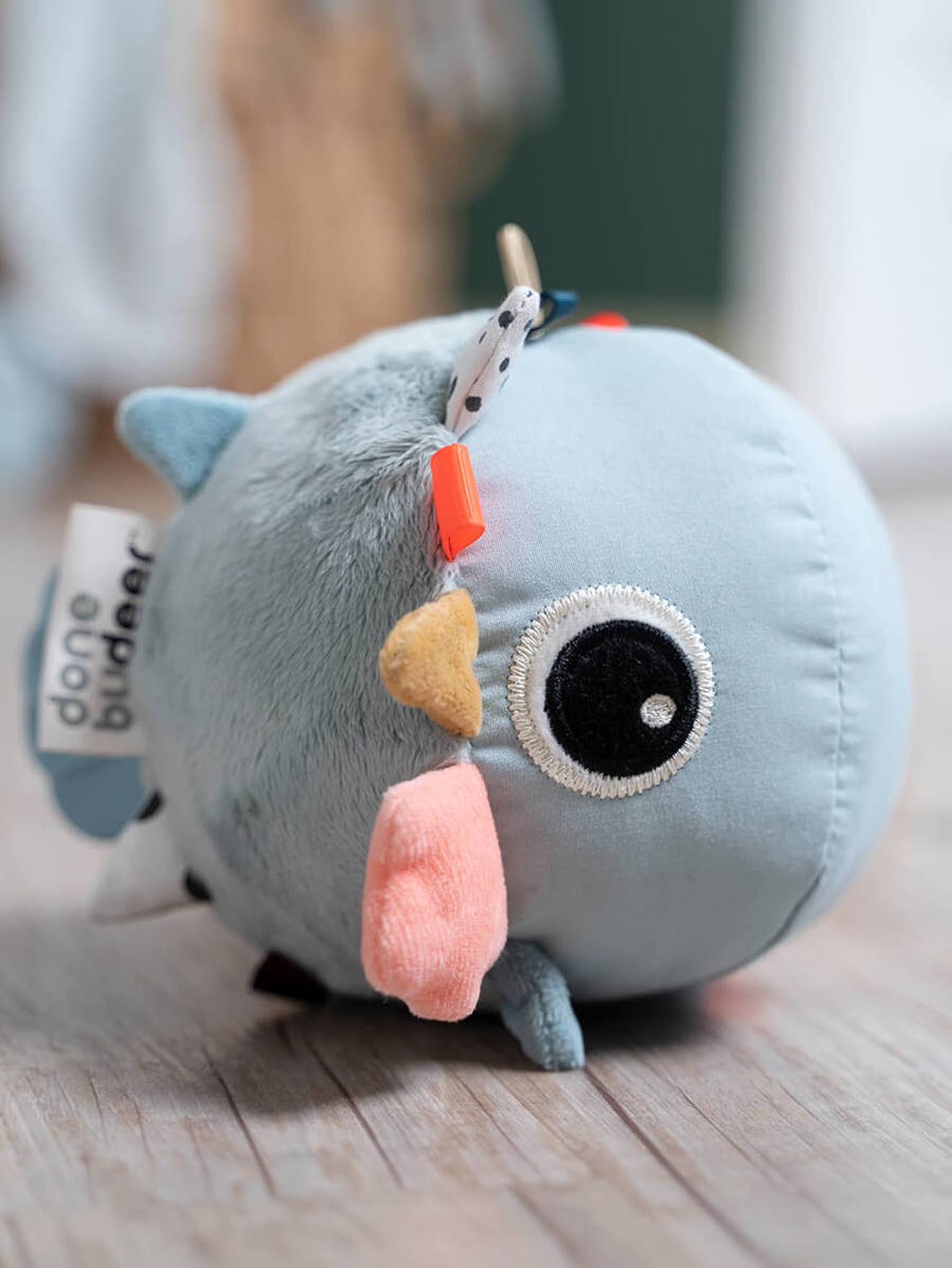 Done by deer Baby Activity-Ball Kugelfisch PUFFEE DONE BY DEER - grau