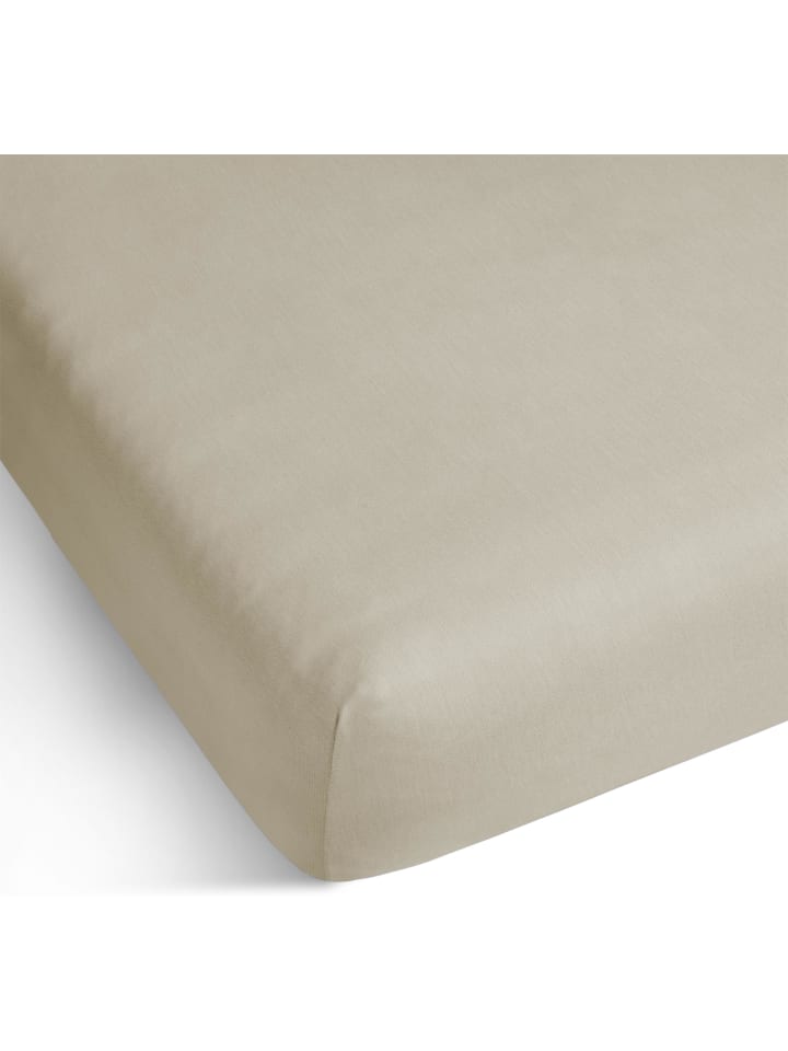 Aspero Baumwoll-Spannbettlaken Natal in Beige günstig kaufen 140-160 x 200 cm