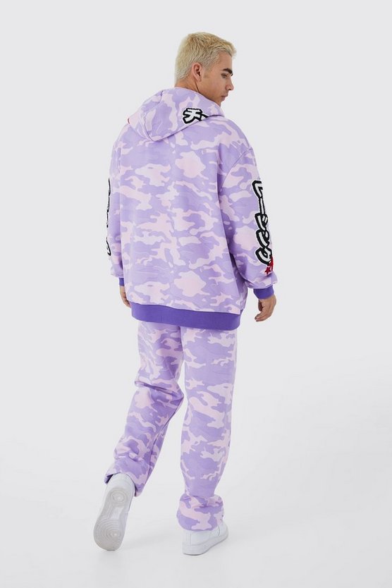 Jogginghose mit Camouflage-Applikation