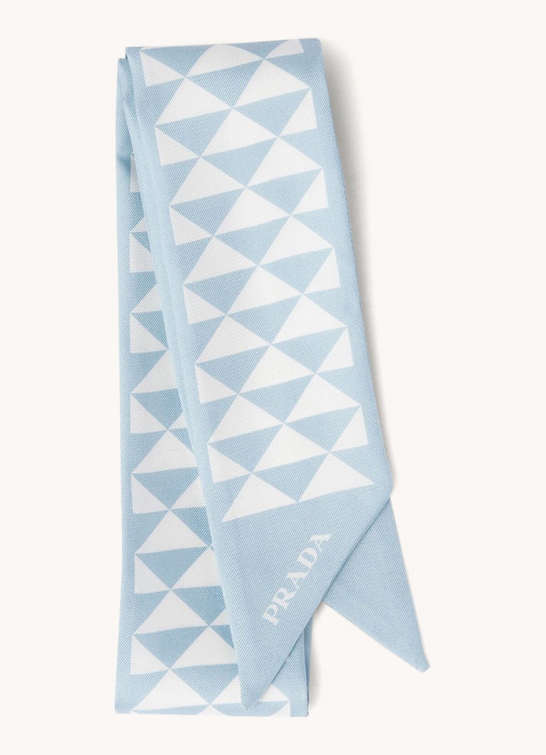Prada  Sjaal van zijde met print 85 x 5 cm