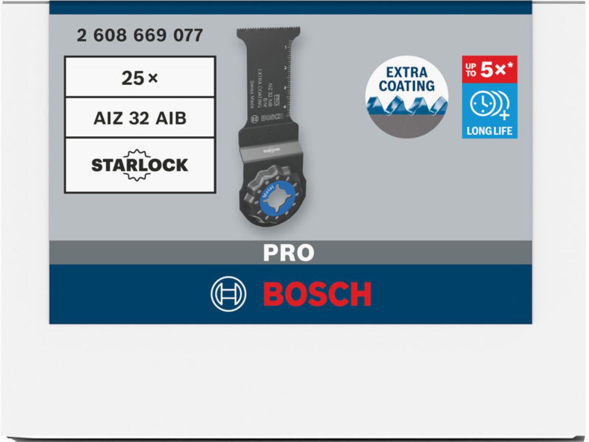 Bosch Blue Zubehör 2608669077 PRO Starlock AIZ 32 AIB Tauchsägeblatt BIM Metall 32 x 50 Bulk