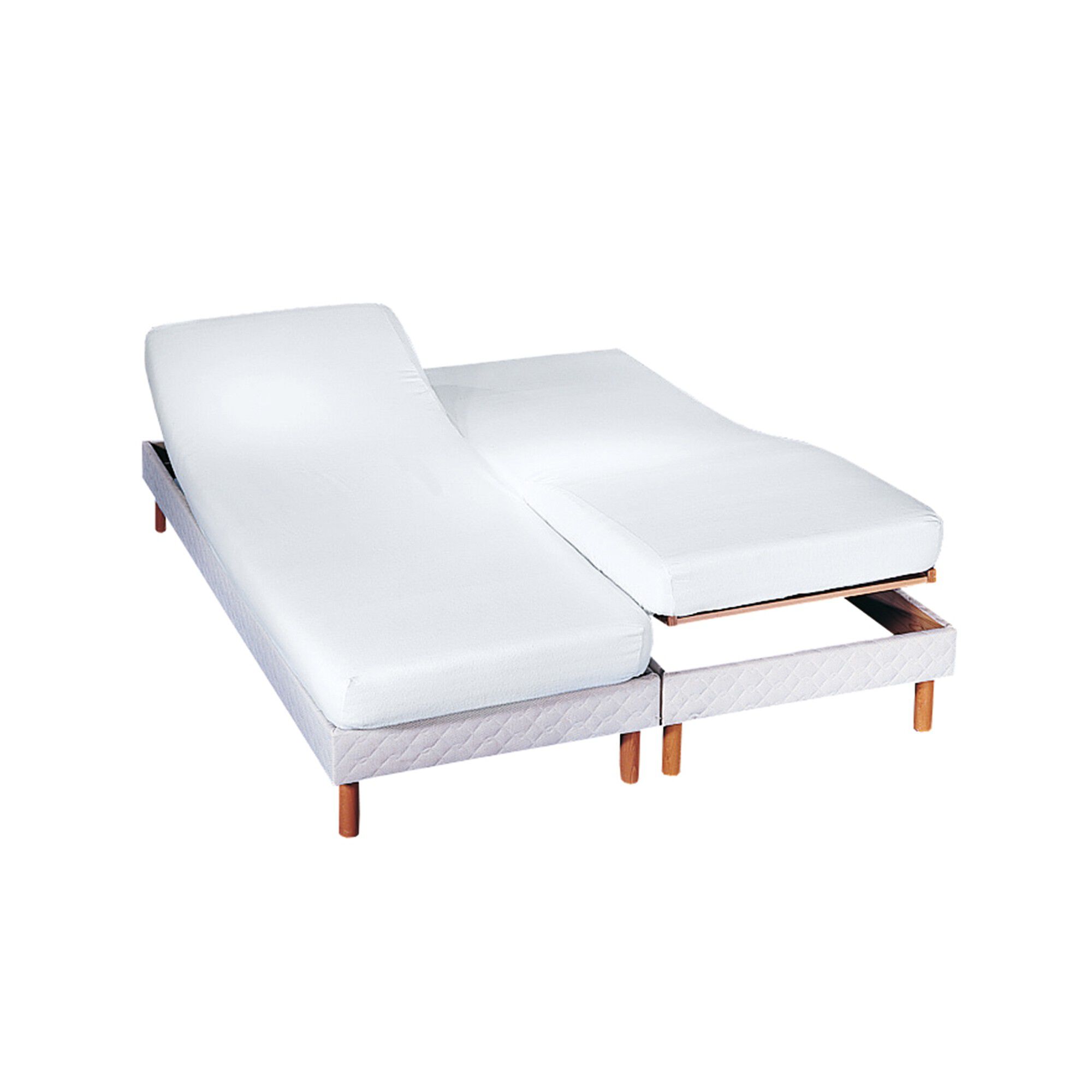 Protège-matelas tête et pieds relevables molleton absorbant irrétrécissable