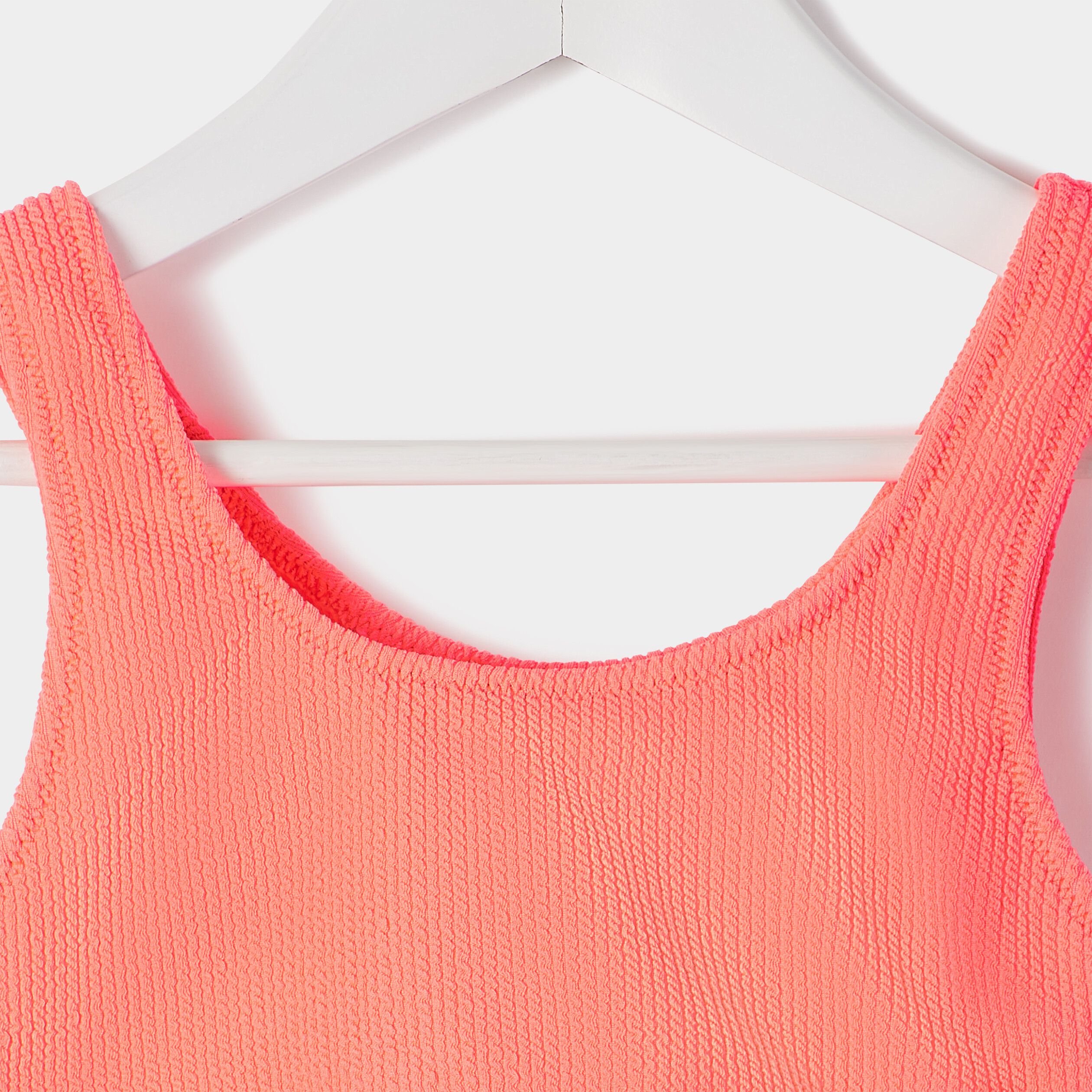 Maillot de bain 2 pièces orange fluo fille | La Halle