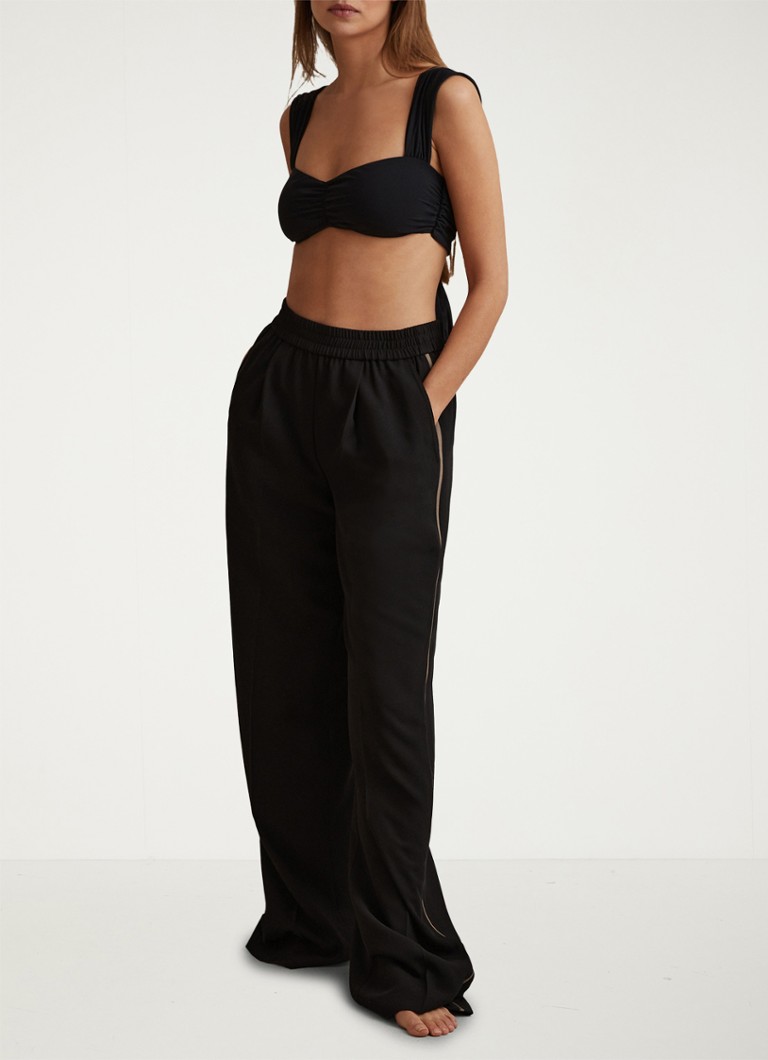 Pantaloni Reiss Remi cu talie înaltă și croi larg