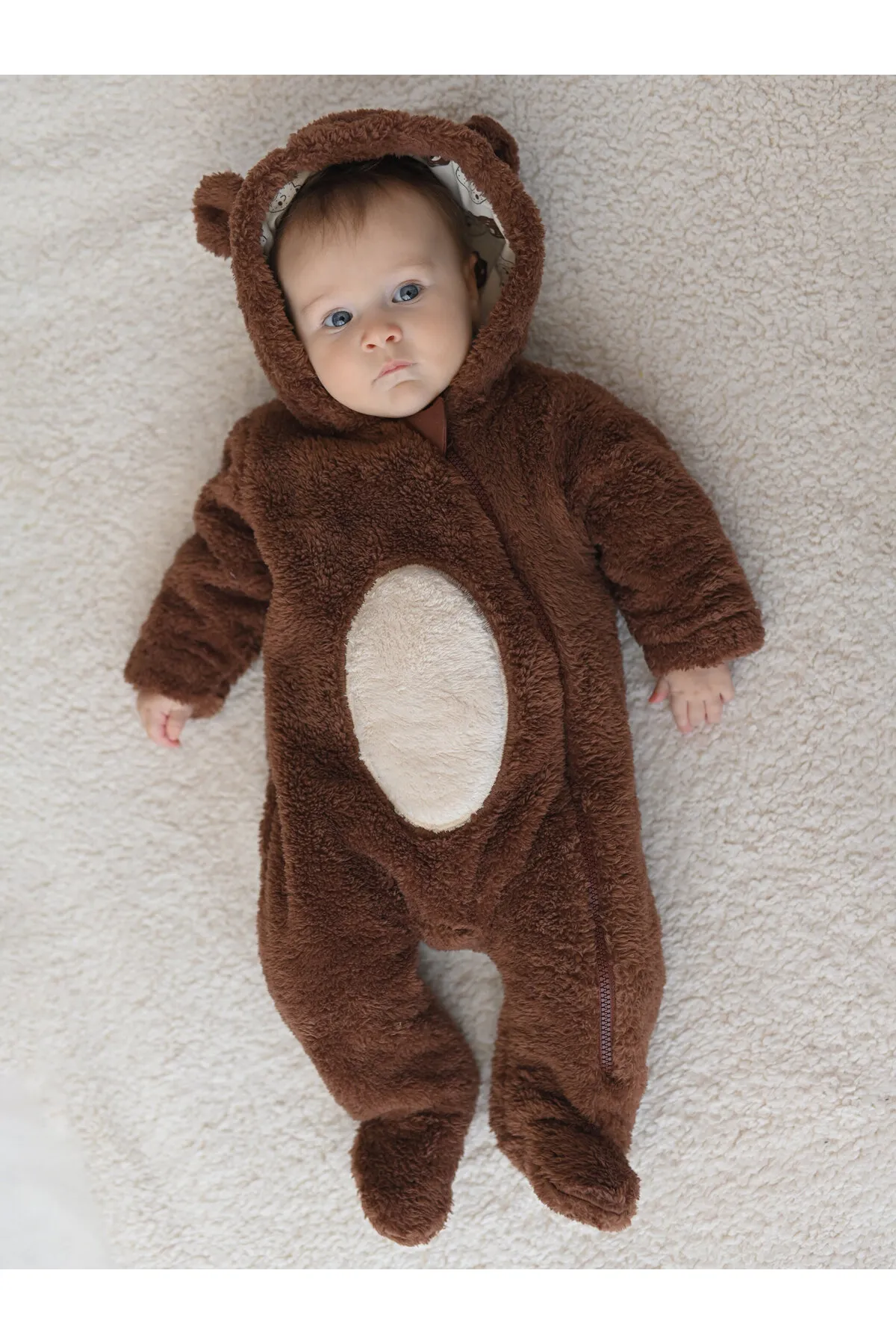 LC Waikiki  LCW Baby-Overall mit Kapuze, langärmelig, Plüsch, für Jungen