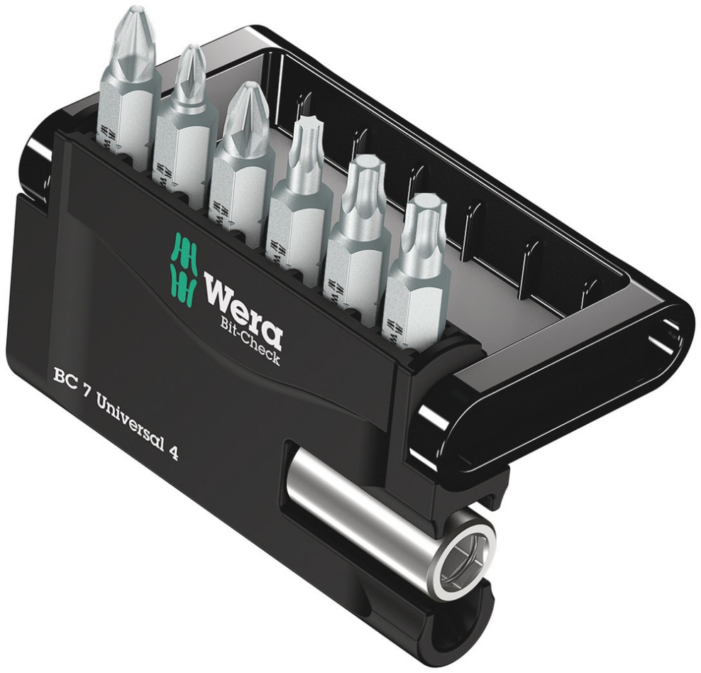 Wera 05135810001 Bit-Check 7 Universal 4, 7-delig