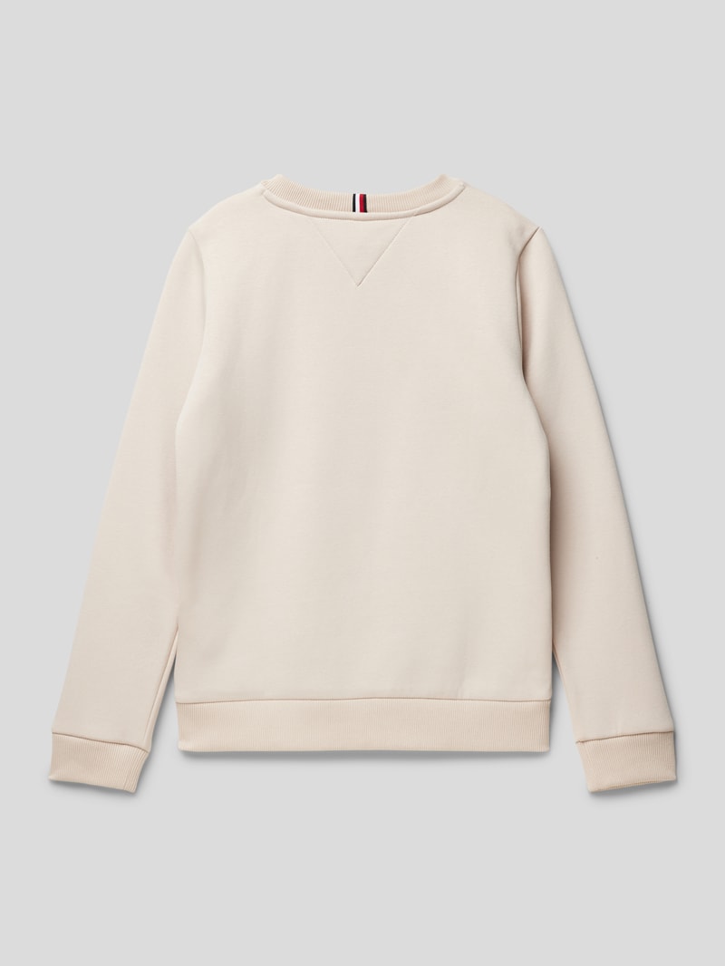 Sweatshirt mit Label-Print in sand