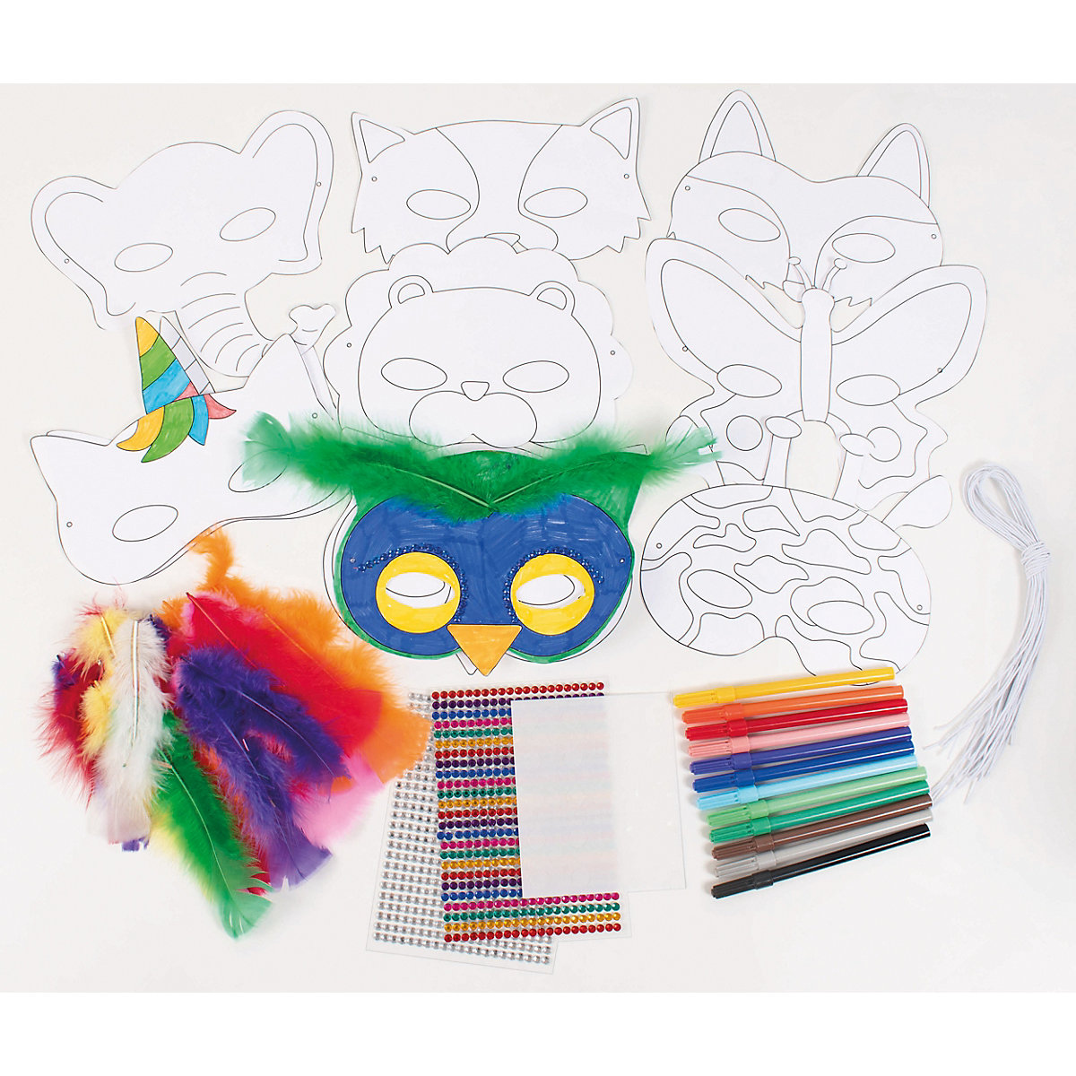Playbox Kinderparty-Set Masken basteln, 16 Stück
