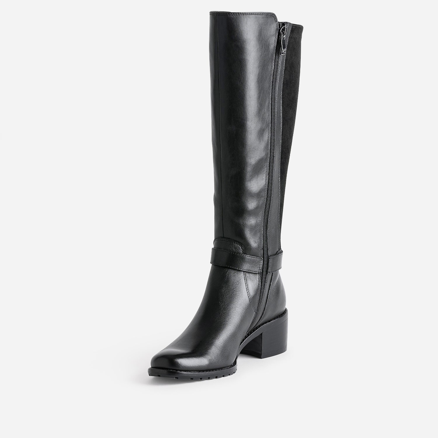 Botte CAPRICE noire cuir bi matière