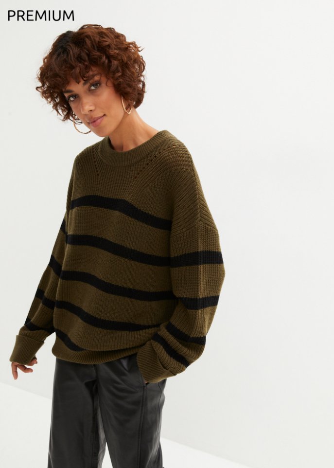 Wollpullover mit lockerer Passform