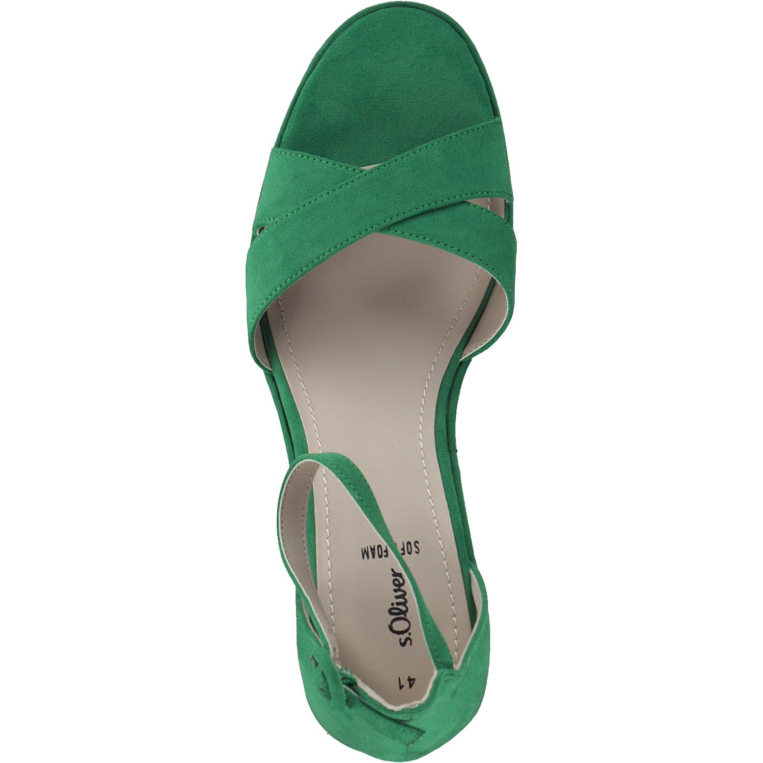 s. Oliver 28318, Plateau-Sandaletten, Damen, GREEN