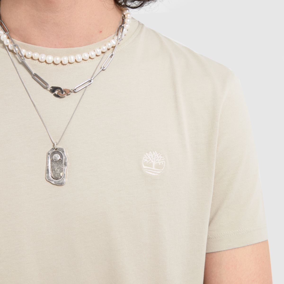 Timberland – Dustan – River – Stenfärgad t-shirt i jerseymodell