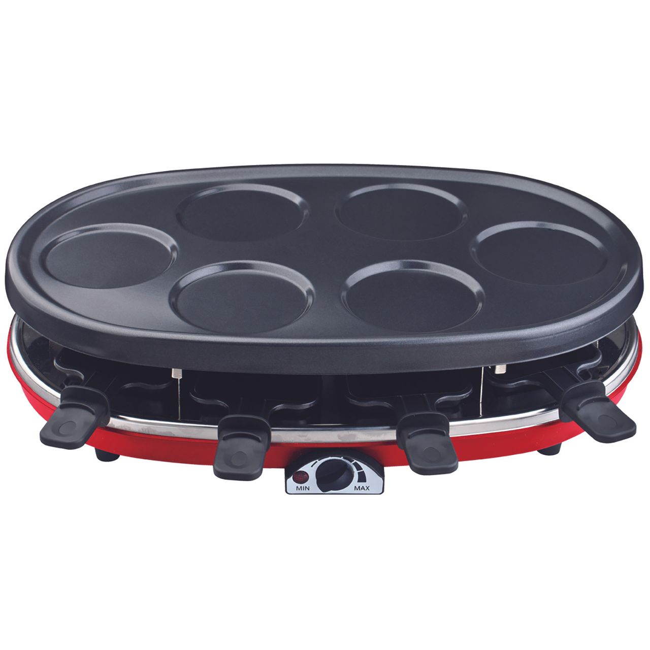 H.Koenig Raclette RP418 für 8 Personen mit Granitstein und Grill, 1500W