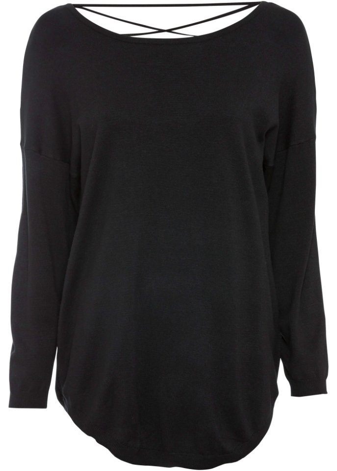 Pullover mit V-Ausschnitt hinten