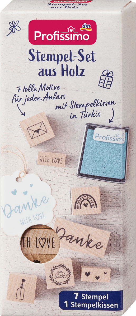 Stempel-Set aus Holz 8tlg., 1 St