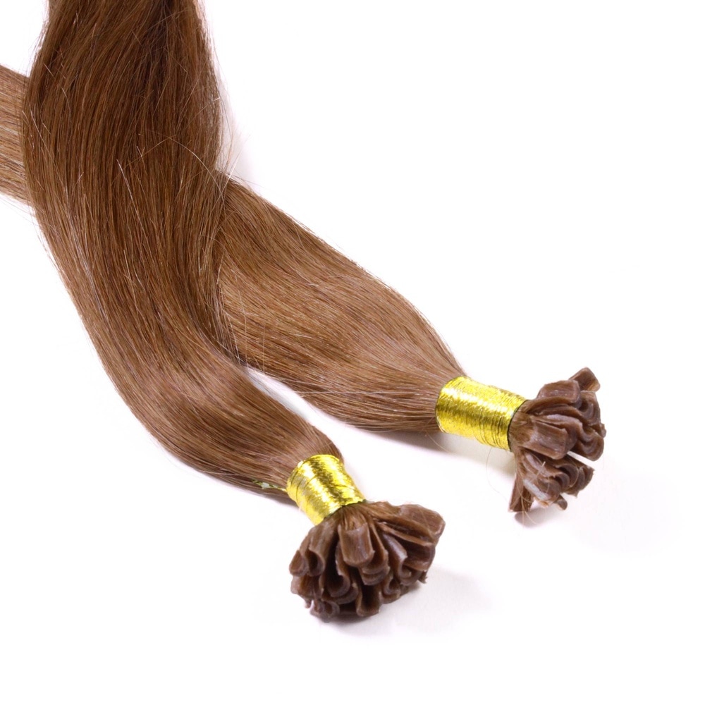 hair2heart Extensions à chaud bonding cheveux naturels #8 Marron clair 0.5g extensions