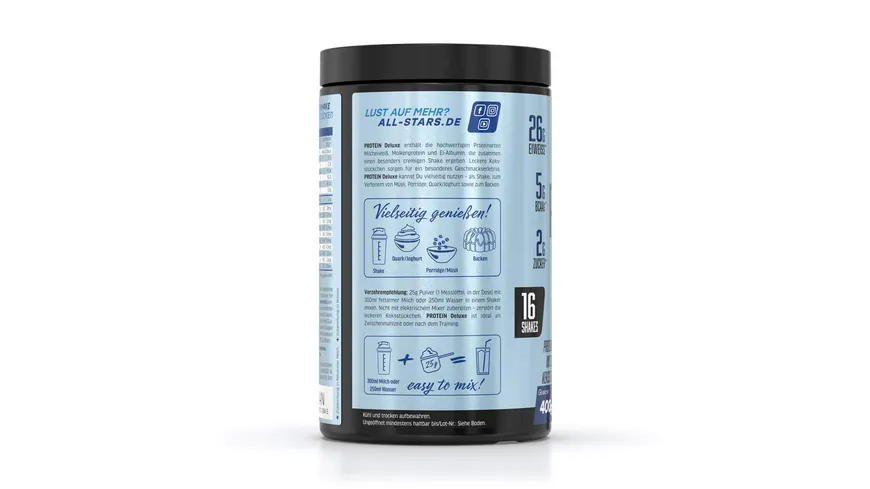 ALL STARS Protein Deluxe - Cookies & Cream 400 g
