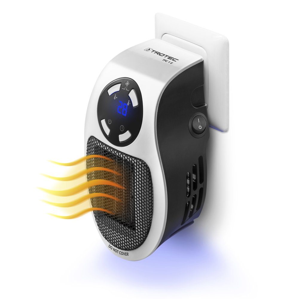 TROTEC Heizlüfter TFC 1 E, 500 W, Schnelle und angenehme Wärme 2 Ventilationsstufen Überhitzungsschutz
