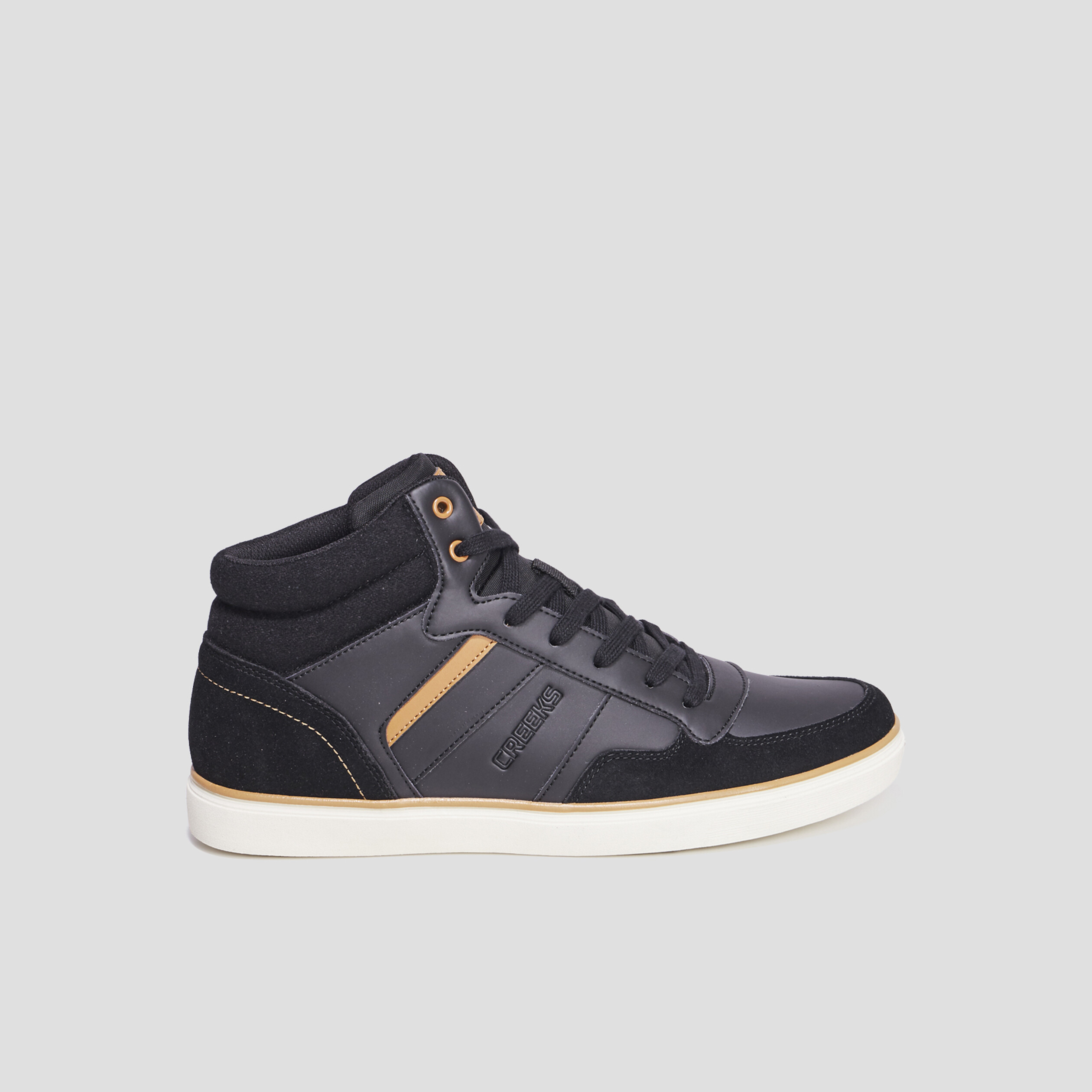 Baskets montantes à lacets Creeks Kibo noir homme | La Halle