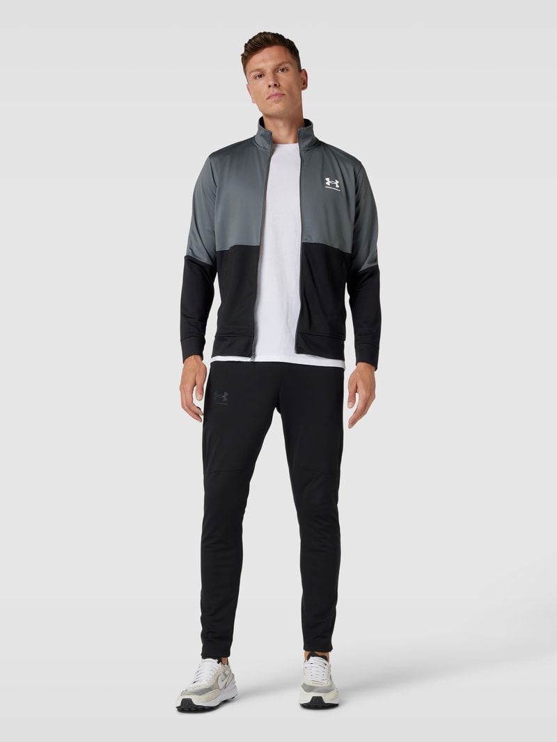 Sweatjacke mit Stehkragen in graphit