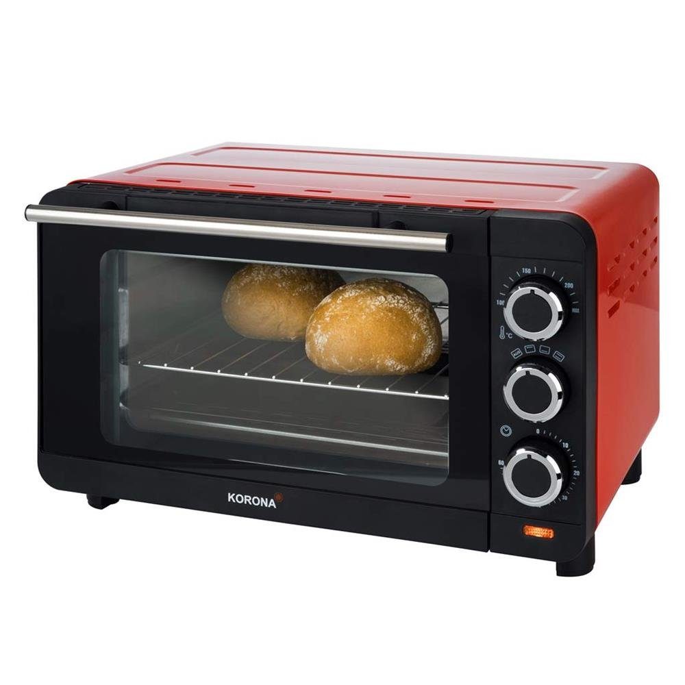 KORONA Minibackofen Mini-Backofen 57005, 1200 Watt, Toastofen, 14 Liter, Oberhitze, Unterhitze, Timer