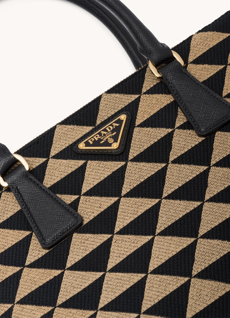 Geantă mică Prada Symbol cu detalii din piele