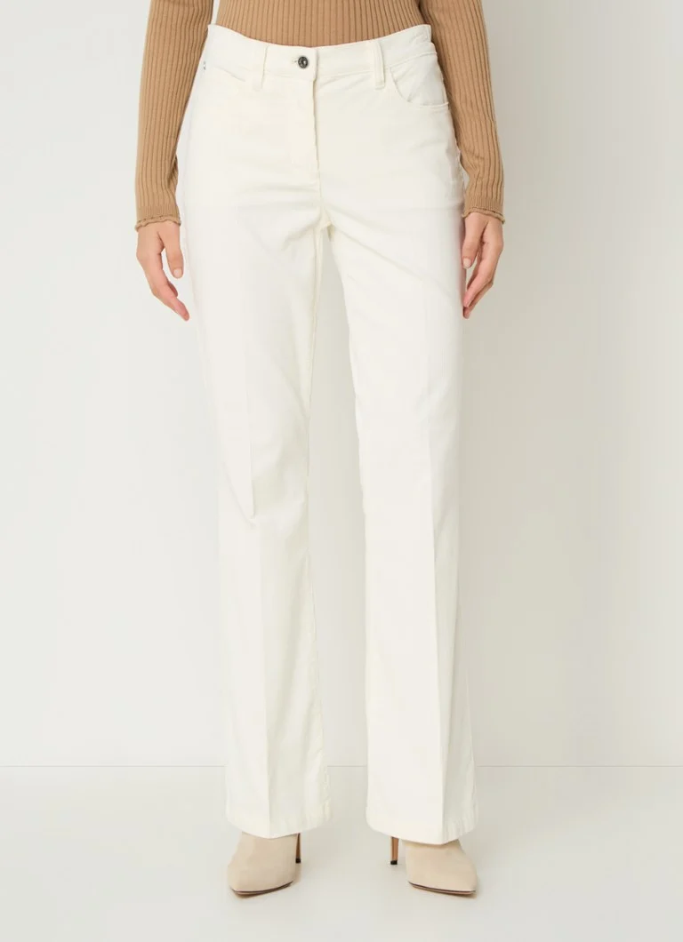 Gerry Weber High waist flared fit trousers made of corduroy