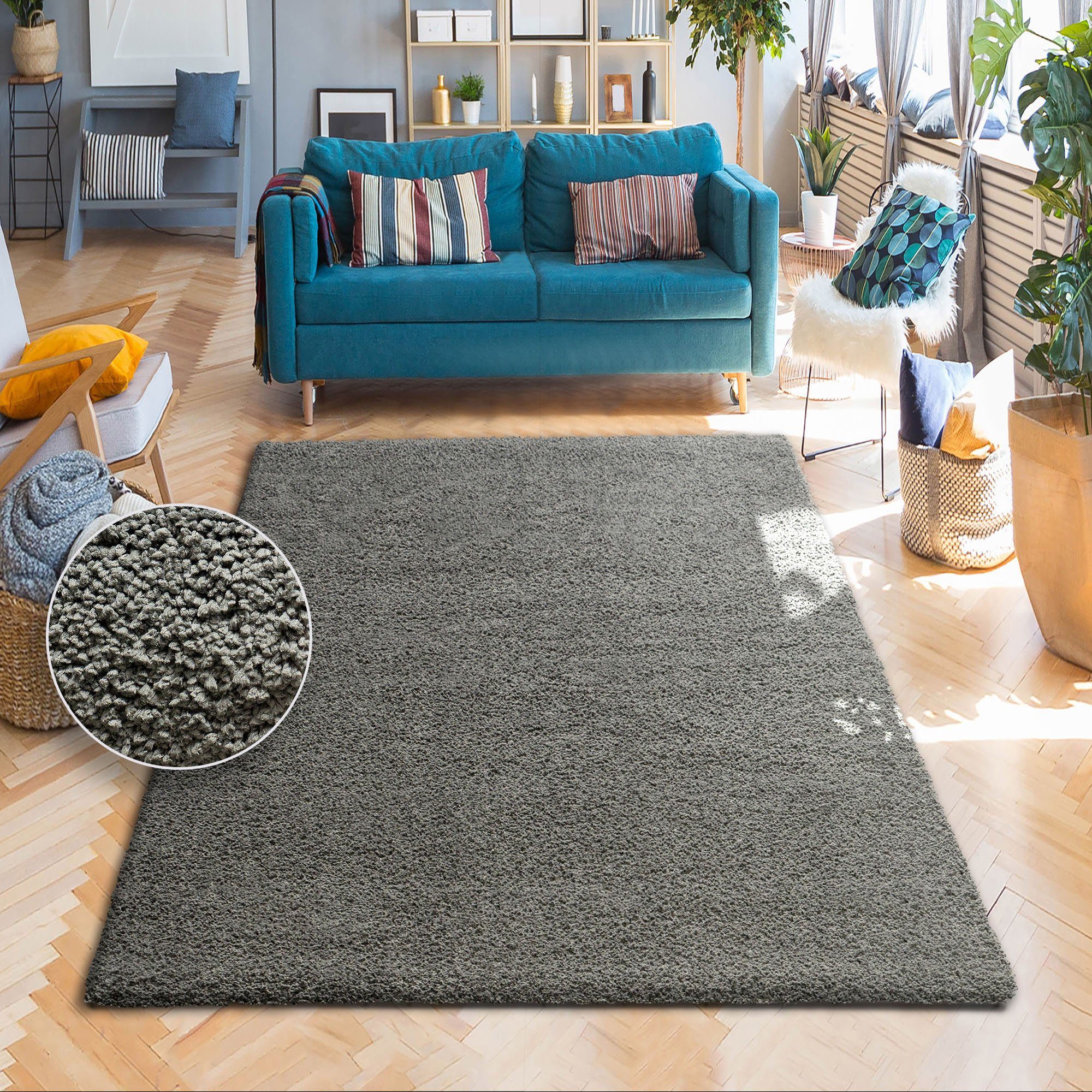 Hochflor-Teppich Vince, my home, rechteckig, Höhe: 31 mm, besonders weich durch Mikrofaser, extra flauschig
