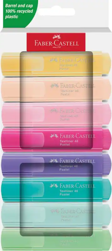 Faber-Castell Textliner 46 Textmarker Farbig sortiert Mittel Keilspitze 5 mm 8 Stück