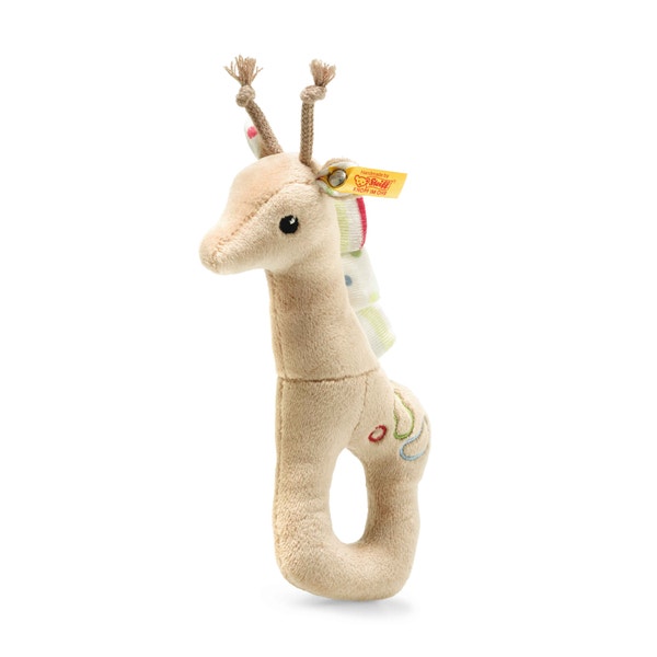 Wild Sweeties Tulu Giraffe Greifling mit Rassel und Knisterfolie, 17 cm, beige