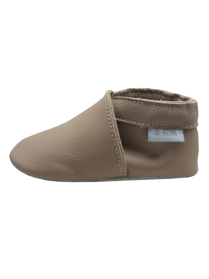 Yalion Baby Leder-Krabbelschuhe in Hellbraun günstig kaufen