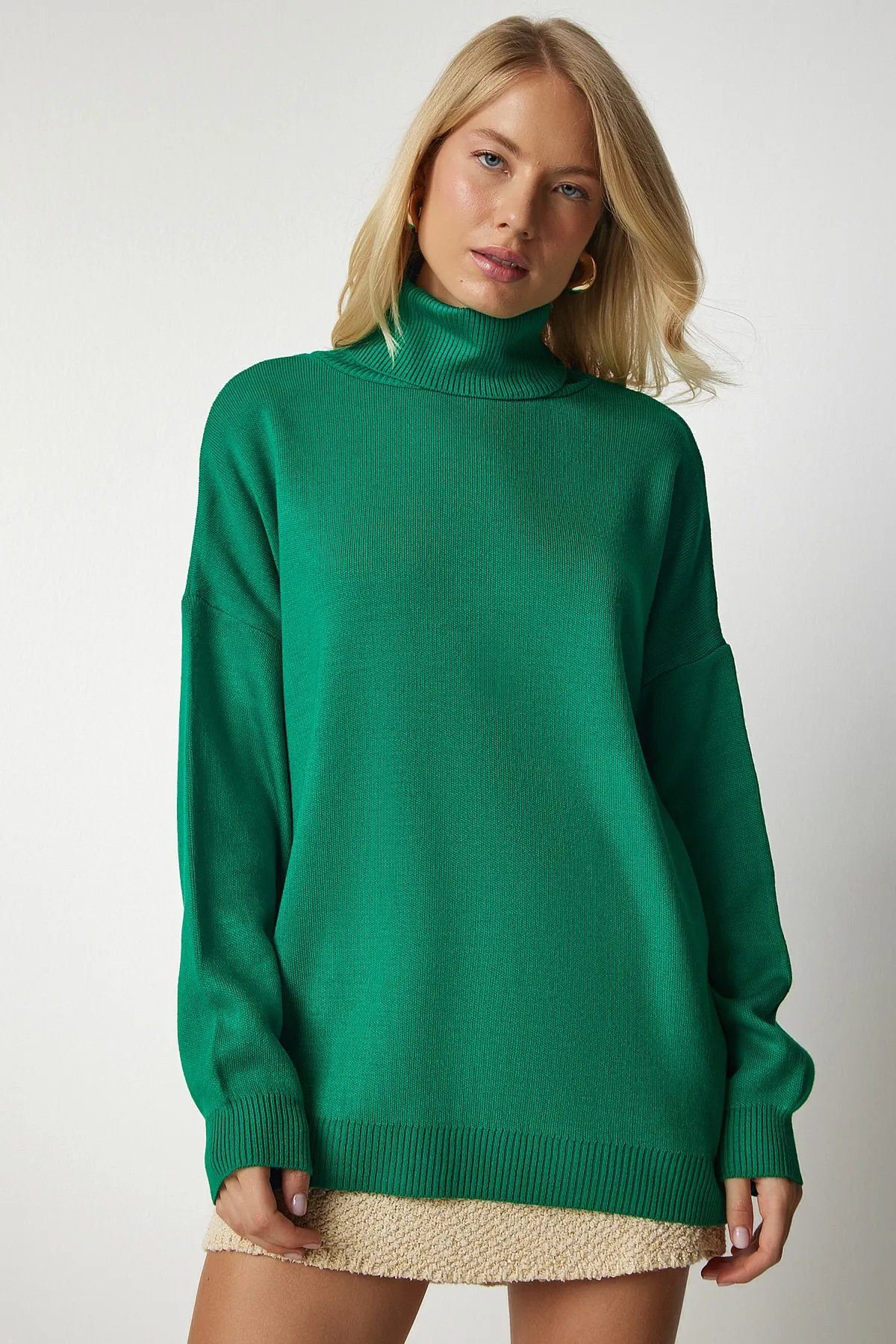 Happiness İstanbul  Pullover - Grün - Oversized