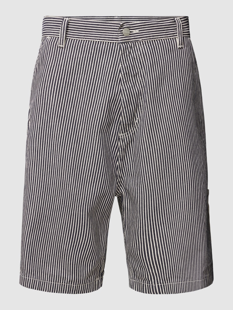 Bermudas mit Streifenmuster Modell 'TERRELL' in dunkelblau