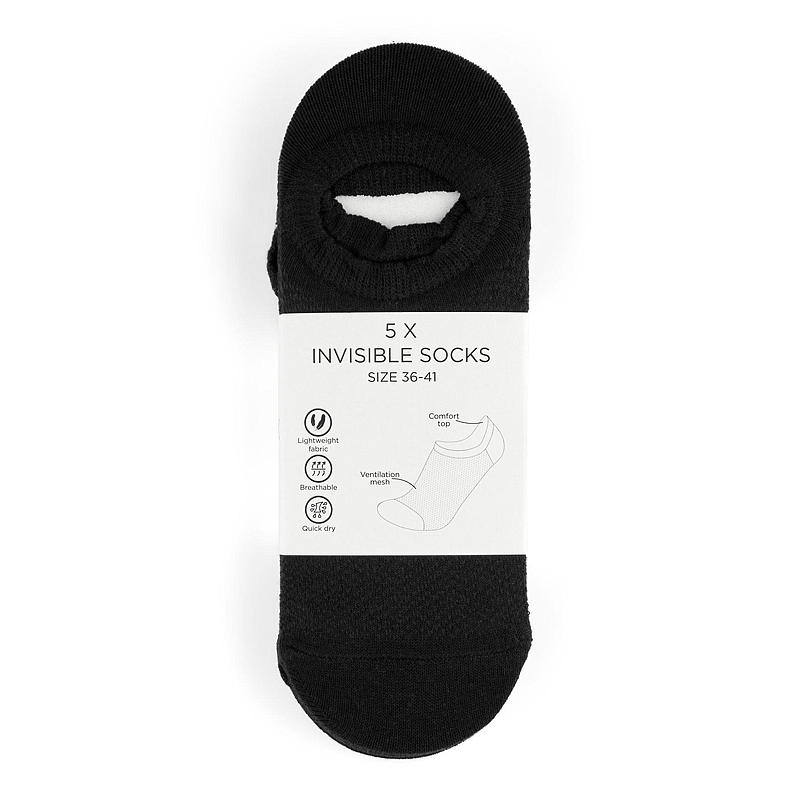 Aå Sokk 5-pk str 36/41 invisible sort
