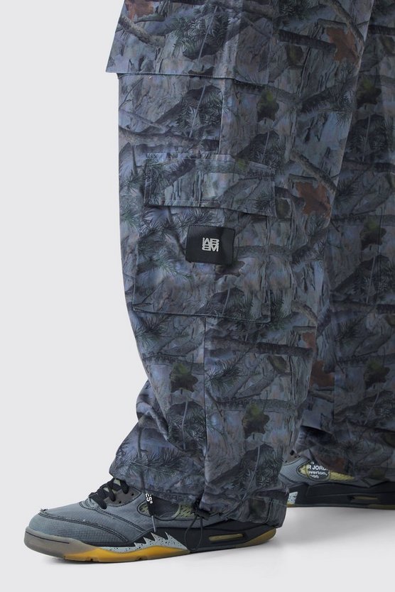 Tall Camouflage Cargo-Hose mit elastischem Bund
