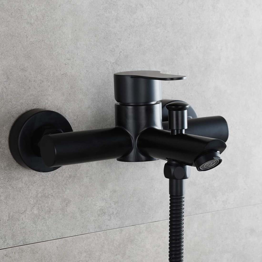 DRSEON Wannenarmatur Badarmatur Einhebelmischer für die Dusche Rostfreier Stahl