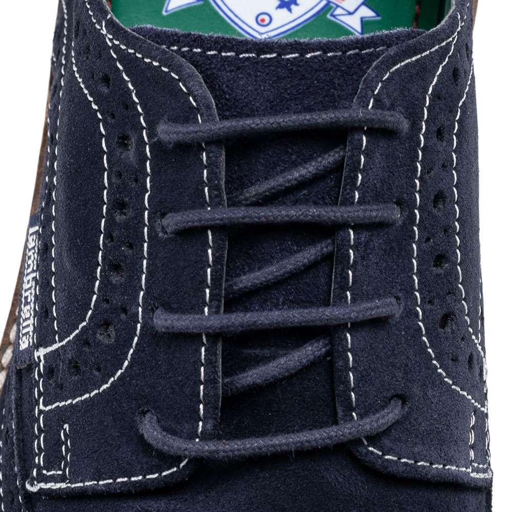 Lambretta Carlo Brogue Herren Leder Businessschuhe navy