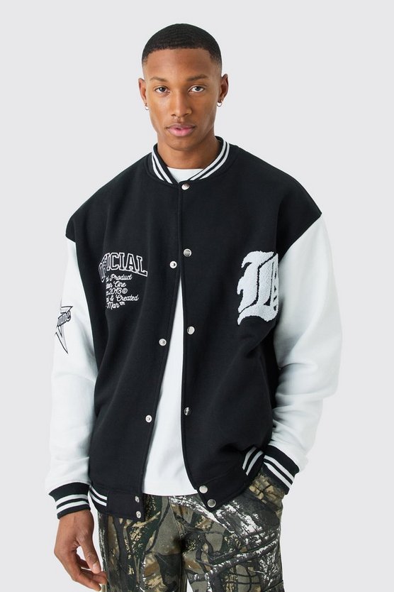 Oversize Bomberjacke mit Aufnähern