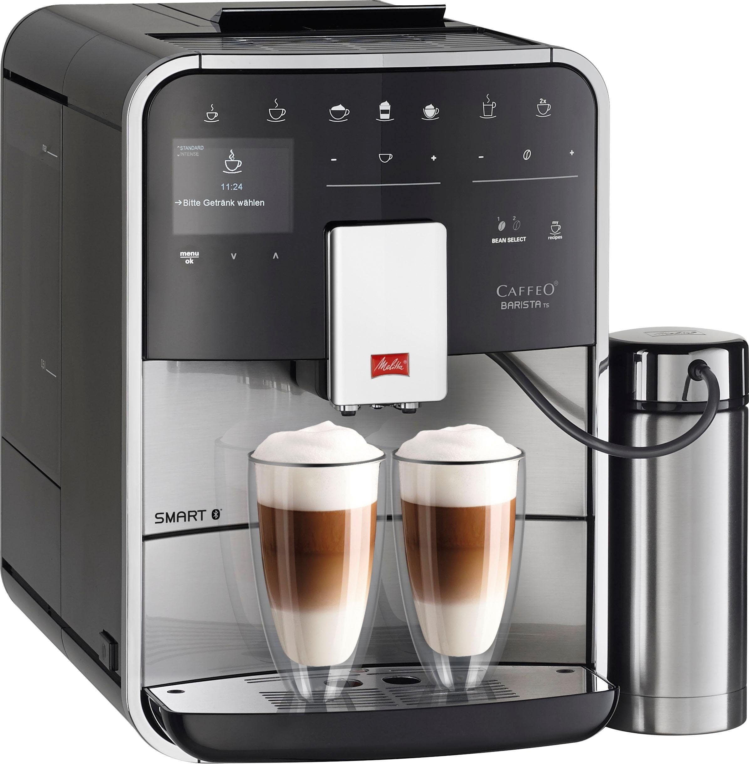 Melitta Kaffeevollautomat Barista TS Smart® F 86/0-100, Edelstahl, Hochwertige Front aus Edelstahl, 21 Kaffeerezepte & 8 Benutzerprofile