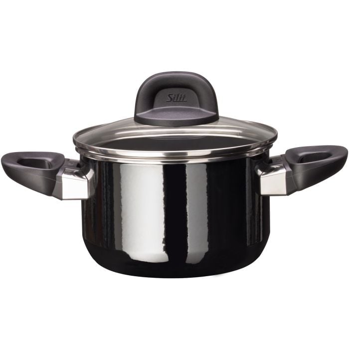 Silit Silargan® Modesto Kochtopf mit Deckel, 16 cm, Black