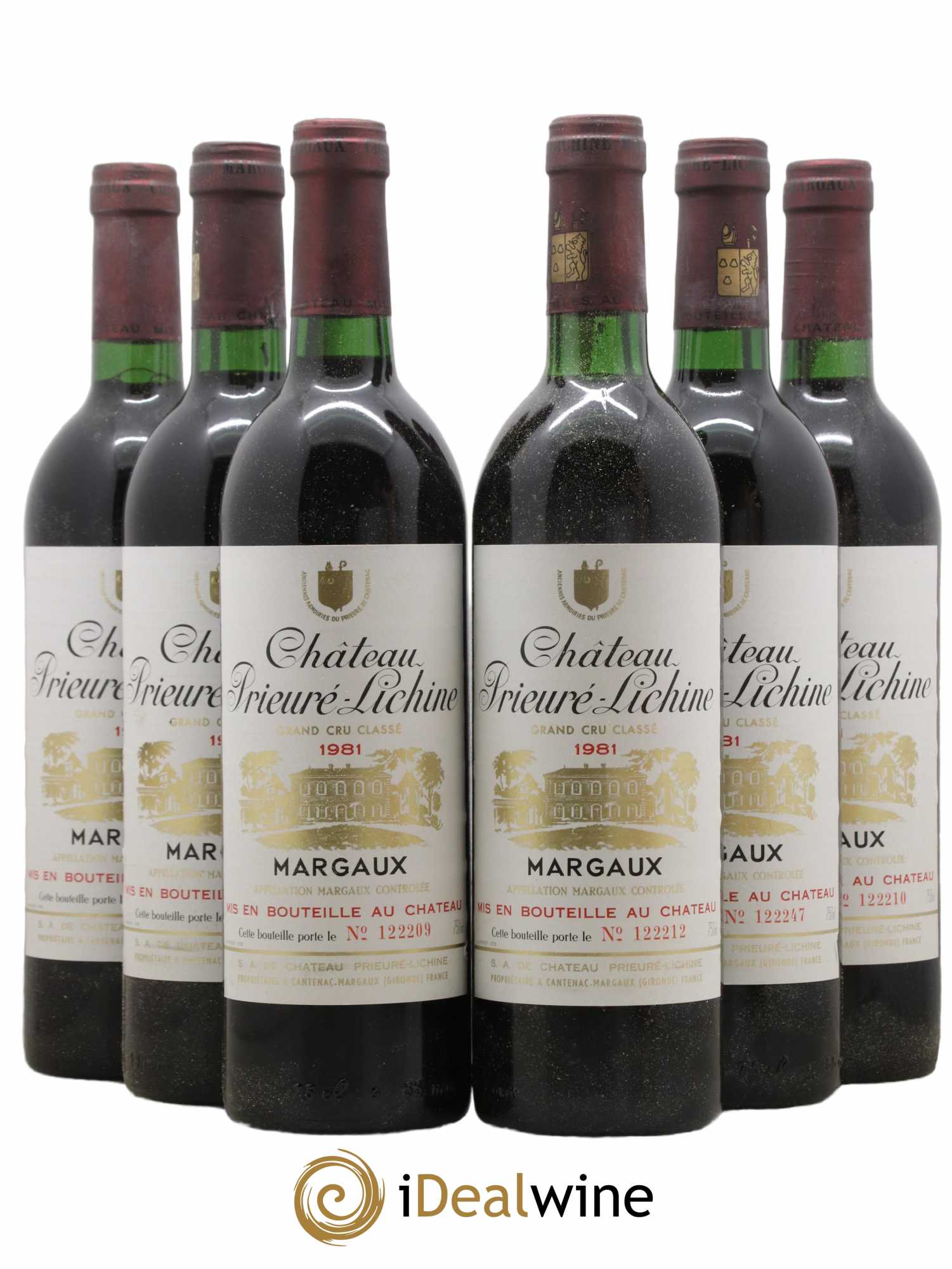 Château Prieuré Lichine 4ème Grand Cru Classé  1981 - Lot de 6 Bouteilles