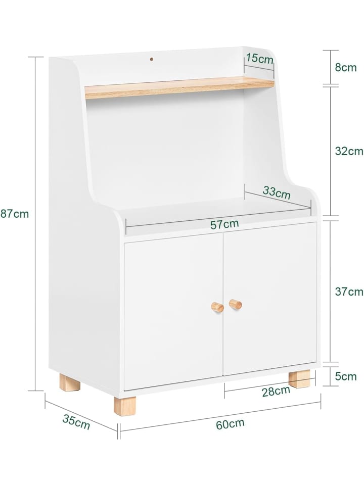 SoBuy Kinderregal in Weiß - (B)60 x (H)87 x (T)35cm günstig kaufen onesize