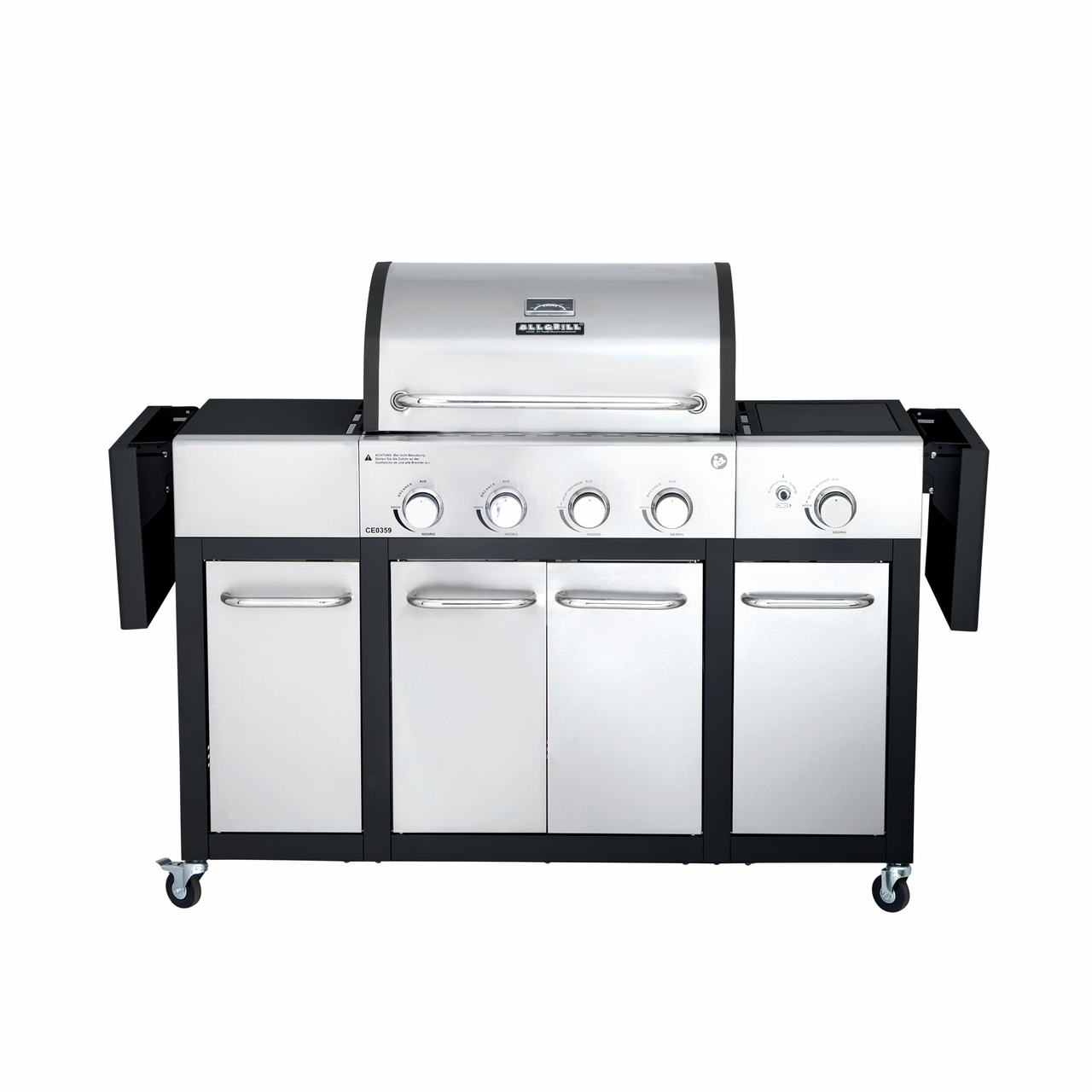 Allgrill MAJOR inkl. abklappbaren Seitentischen - 15,5 kW, 4-flammig