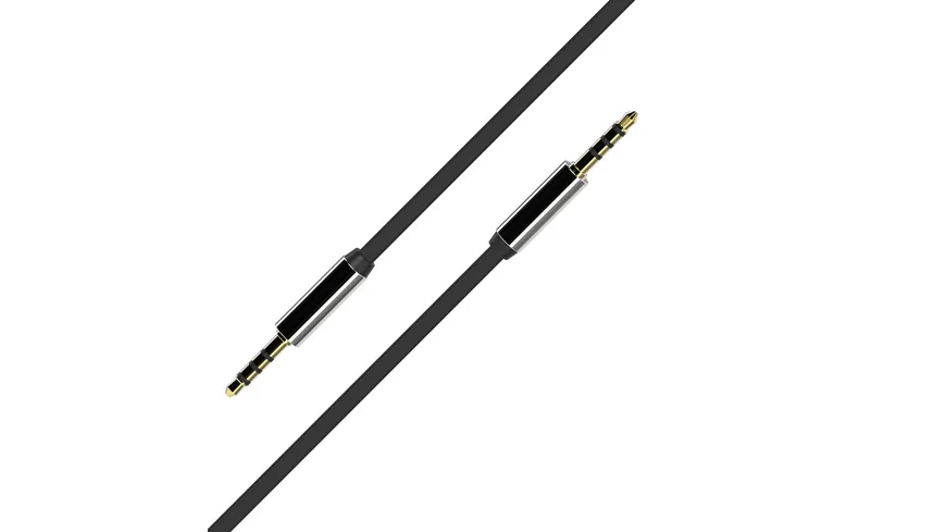 Xlayer Kabel Audio flat AUX Kabel 3,5mm Klinkenkabel 1.0m Black
