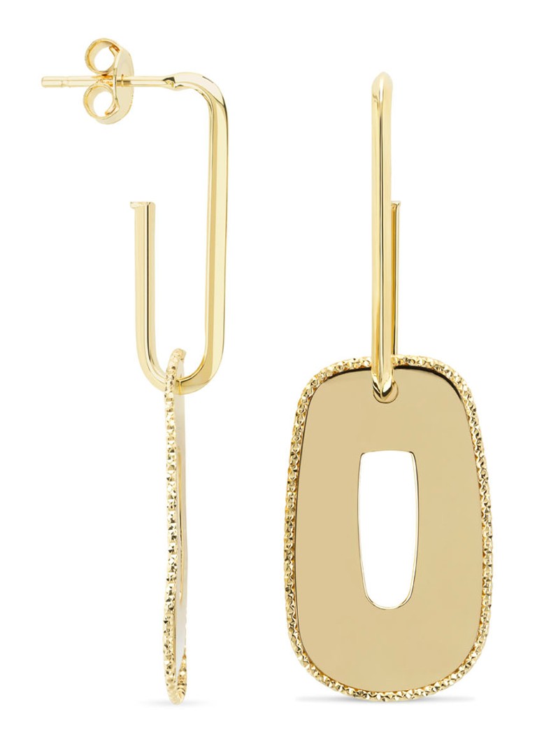 Diamond Point Yellow Gold Marigold Earrings