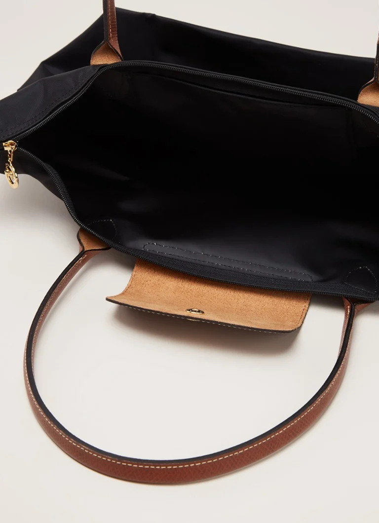 Longchamp  Le Pliage schoudertas L met leren details